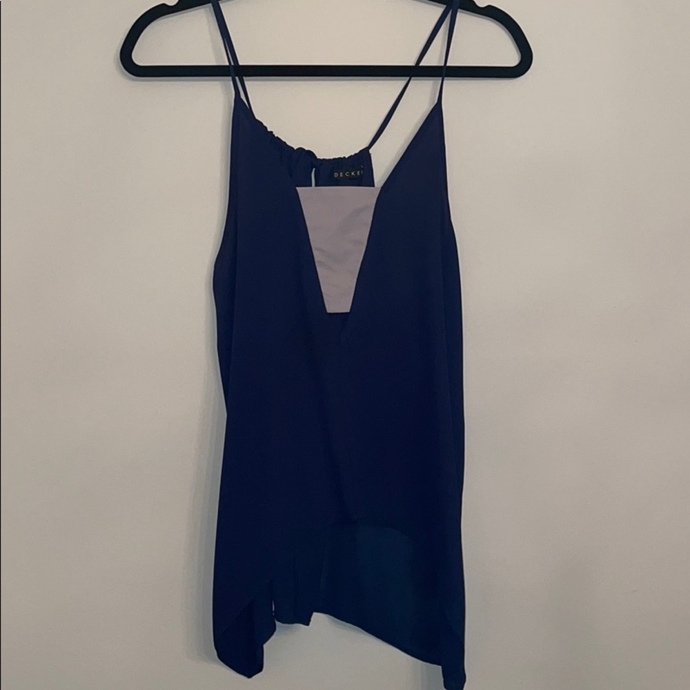 Navy Blue Flowy adjustable blouse tank